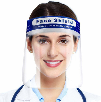 CASE CREATION SAFETY MASK SHIELD HELMET Case Creation Protection Face Shield Mask Isolation Mask Eyes Nose Full Frontal Air Pollution Protection Face Shield Safety Visor Safety Cap(Size - L)
