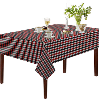 OASIS Checkered 2 Seater Table Cover(Multicolor, Cotton)