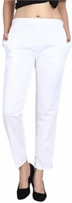 Style Icon Regular Fit Women White Trousers