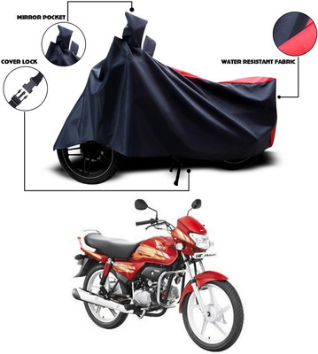 ANTHUB Two Wheeler Cover for Hero(HF Deluxe, Red, Black)