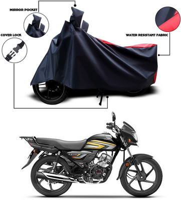 ANTHUB Two Wheeler Cover for Honda(CD 110 Dream, Red, Black)