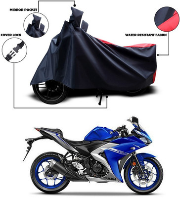 ANTHUB Two Wheeler Cover for Yamaha(YZF R3, Red, Black)