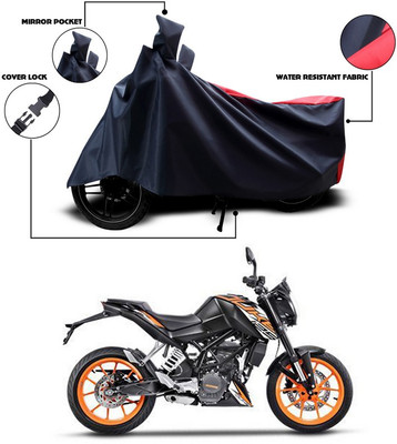 Amozkart Two Wheeler Cover for Universal For Bike(Black, Red)