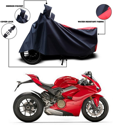 ANTHUB Two Wheeler Cover for Universal For Bike(Red, Black)