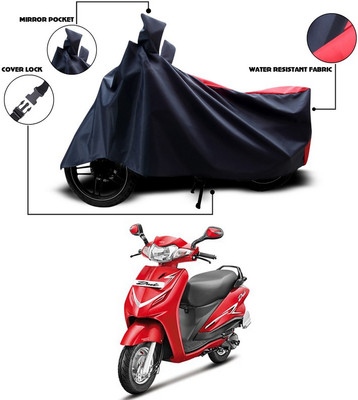 ANTHUB Two Wheeler Cover for Universal For Bike(Red, Black)
