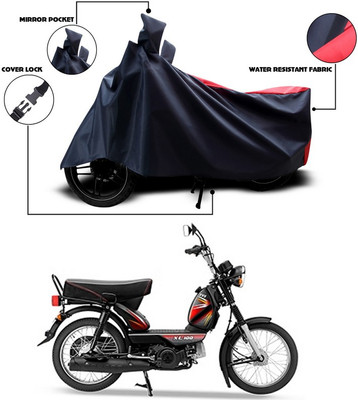 Shelterhub Enterprises Two Wheeler Cover for TVS(Black, Red)