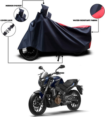 ANTHUB Two Wheeler Cover for Bajaj(Red, Black)