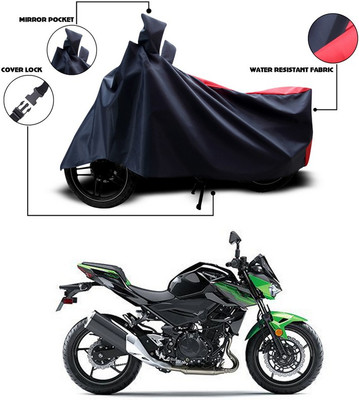 Shelterhub Enterprises Two Wheeler Cover for Kawasaki(Black, Red)