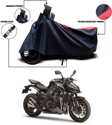 ANTHUB Two Wheeler Cover for Kawasaki(Z1000, Red, Black)