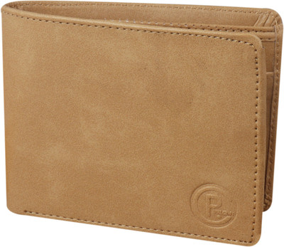 Felice Men Khaki Artificial Leather Wallet(3 Card Slots)