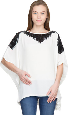 

Orous Printed Polyester Women's Kaftan, White