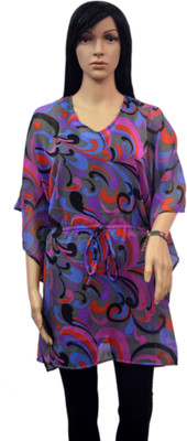 

Hanlax Paisley Georgette Women's Kaftan, Grey