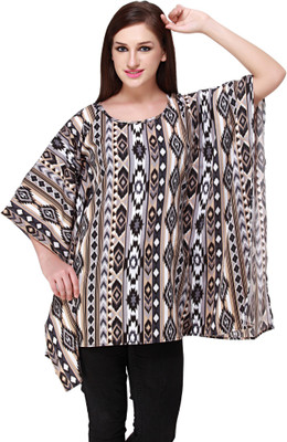 

Cottinfab Printed Viscose Women's Kaftan, Black