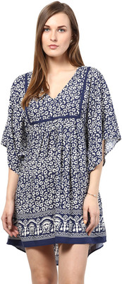 HARPA Floral Print Cotton Rayon Blend Women Kaftan