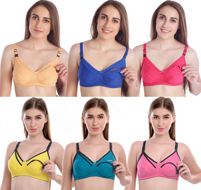 MIESTILO Nursing Women Maternity/Nursing Non Padded Bra(Multicolor)