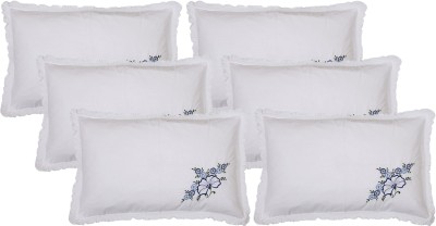 KUBER INDUSTRIES Embroidered Pillows Cover(Pack of 6, 67.5 cm*42.5 cm, White)