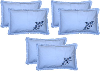KUBER INDUSTRIES Embroidered Pillows Cover(Pack of 6, 67.5 cm*42.5 cm, Blue)