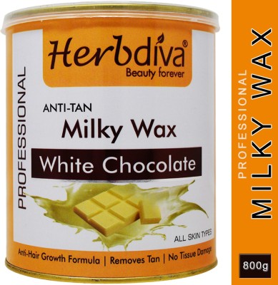 Herbdiva Anti-Tan White Chocolate Hair Removal Wax 800gm Wax(800 g)