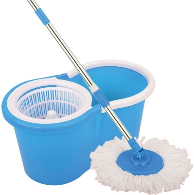 A To Z Sales magic spin mop set with 1 of its absorbent refills Mop Set(Multicolor)