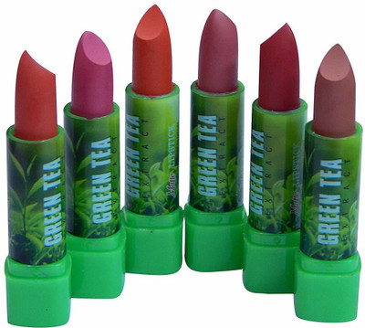 LARA KOSSLER Green Tea Extract Multicolour lipstick(Pack of-6) (Multicolour, 3.5 g)(Multicolor, 30 ml)