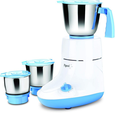 Pigeon Mixer Grinder Combo_14453 Glory 550 W 550 Juicer Mixer Grinder (3 Jars, White, Blue)