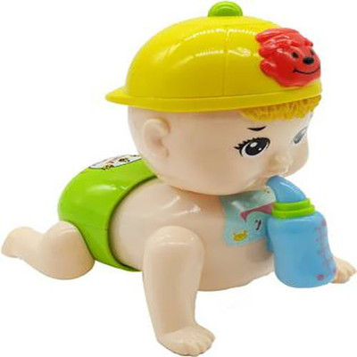 AS TRADERS Cute Crawling Milk drinking Baby Toy For Babies(Multicolor)