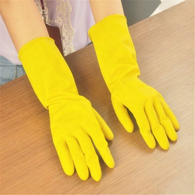 NEW INDIA FIRE TECH Pairs of Reusable Latex Safety Gloves for Dish And Clothes Washing,Home And Kitchen Cleaning, Kitchen, Garden Many Type Of Uses and Sanitation Waterproof Gloves For Men And Women Unisex Or Evrypeople Yellow 1 Pair Latex, Rubber  Safety Gloves(Pack of 1)