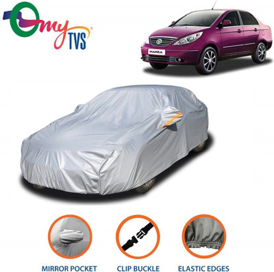 MYTVS Car Cover For Tata Manza (With Mirror Pockets)(Silver)