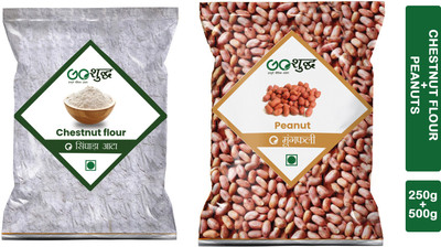 Goshudh Premium Quality Chestnut Flour 250g And Peanuts 500g combo pack of 2 Combo(Chestnut Flour 250g - Peanuts 500g)