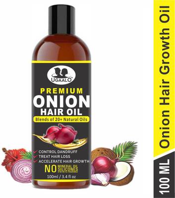 Ugaalo PREMIUM ONION Herbal Hair oil- Blend of 20 Natural Oils For Hair Regrowth &amp; Hair Fall Control - Hair Oil  (100 ml)