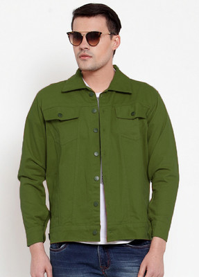 VOXATI 3/4th Sleeve Solid Men Denim Jacket