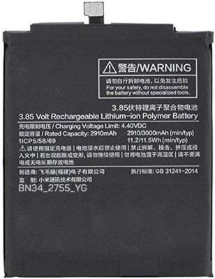 ANDO MOB Mobile Battery For  Xiaomi Mi Redmi Xiaomi Redmi 5A BN34 3000mAh 16 GB Grey