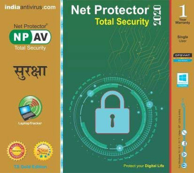 Net Protector AntiVirus (NPAV) Total Security 1 User 1 Year(CD/DVD)