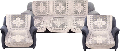 KUBER INDUSTRIES Cotton 3+2 Seater Sofa Floral Cover(Pack of 6 Grey)