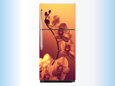 DivineDesigns 61 cm Swirl Flower Fridge Sticker Self Adhesive Sticker(Pack of 1)