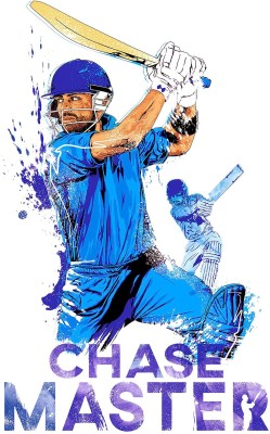 DivineDesigns 46 cm Chase Master Virat Kohli Wall Sticker ( Size :- 46 X 76 cm ) Self Adhesive Sticker(Pack of 1)