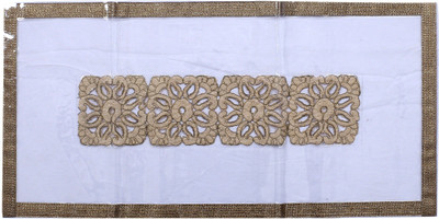KUBER INDUSTRIES Gold 41 cm Table Runner(PVC)