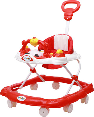 JoyRide Musical Activity Walker With Parent Rod(Red)