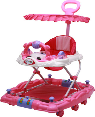 Maanit Musical 3-in-1 Walker With Parent Rod(Pink)