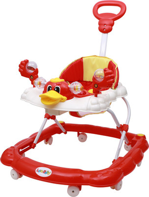 Maanit Musical Activity Walker With Parent Rod(Red)