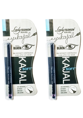 

Lady Fashion Single Stoke 100% Water Proof Black Kajal 02(Black,)