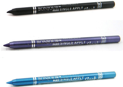 

Bonjour Paris Single Apply 0807201609 Black-Purple-Blue Kajal(Black, Purple, Blue)