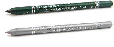 

Bonjour Paris Single Apply 47201664 Leaf Green-Silver Kajal(Green, Silver, 2.4 g)