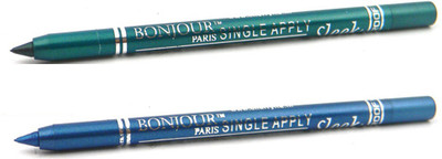 Bonjour Paris Single Apply Glazed Green-Turquoise Kajal 28(Glazed Green, Turquoise, 2.4 g)