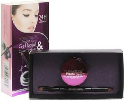 

Osg Crafters 7 Heavens Photo Genic 2 In 1 Waterproof Gel Kajal And Cake Eyeliner 24 Hours(Jet Black, 7 g)