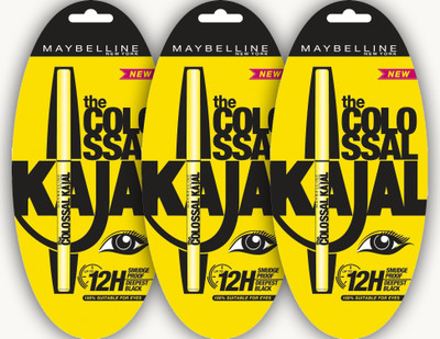 

Maybelline The Colossal Kajal Pack of 3(Deepest Black)