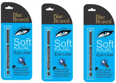 

Blue Heaven soft kajal pack of 3(black, 0.93 g)