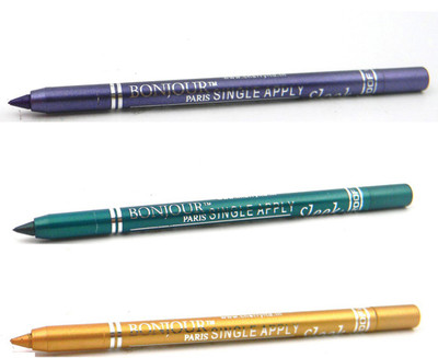 Bonjour Paris Single Apply 0807201656 Purple-Green-Golden Kajal(Purple, Green, Golden, 3.6 g)