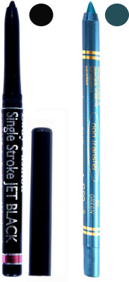 

Lady Fashion Revolving Kajal and Blue Pencil Kajal (Pack of 2) 111(Black, Blue)