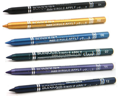 

Bonjour Paris Single Apply Water Proof Black-Golden-Green-Blue Kajal Combo(Black-Golden-Turquoise- Green-Purple- Navy Blue, 7.2 g)